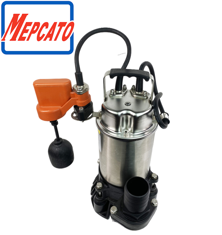 400W/750W Factory Sewage Waste Water Drainage Electric Stainless Steel Vortex Submersible Centrifugal Stirring Water Pump with Adjustable Floater
