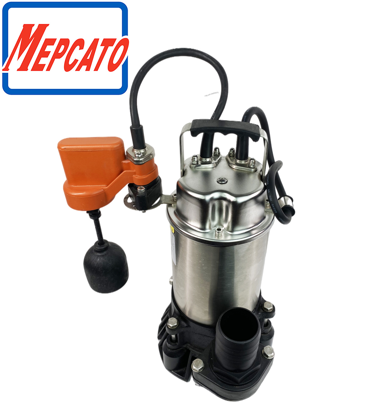 400W/750W Factory Sewage Waste Water Drainage Electric Stainless Steel Vortex Submersible Centrifugal Stirring Water Pump with Adjustable Floater