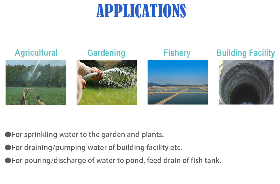 Household Portable Electrial Strong Plastic Centrifugal Garden Watering Plants Irrigation Self-Priming Water Suction Water Drainage Pump