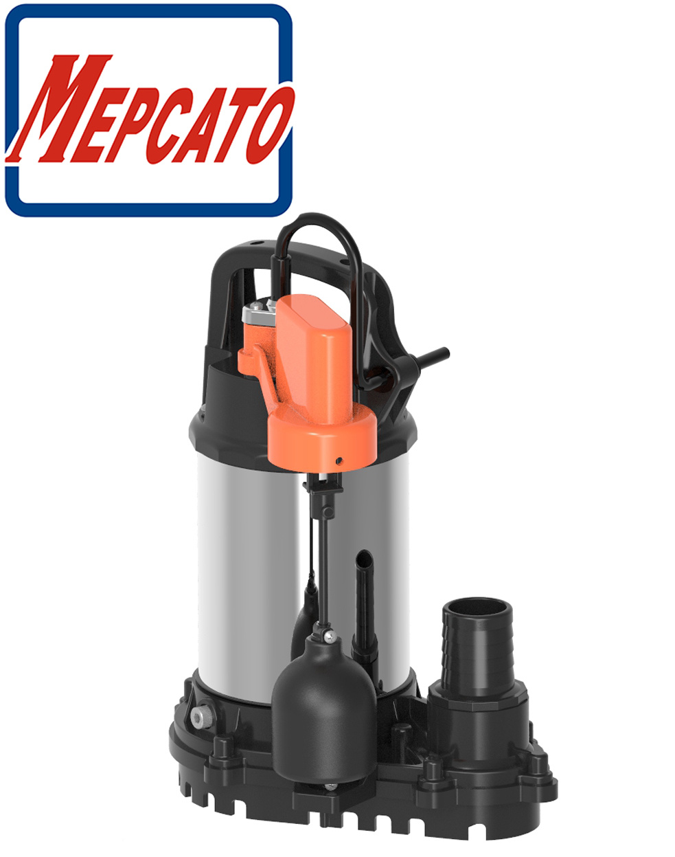 250W Portable Stainless Steel High-Lift Household Garden Pumpen Abwasser Bomba Sumergible with Twin Floaters for Waste Water Pumping