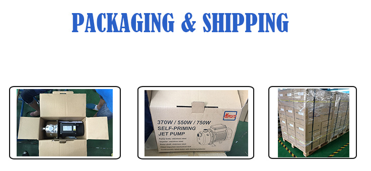 550/750W 1HP Home Use Housing High Pressure Boosting Garden Wells Automatic Electric Self-Priming Stainless Steel Surface Booster Jet Pumps