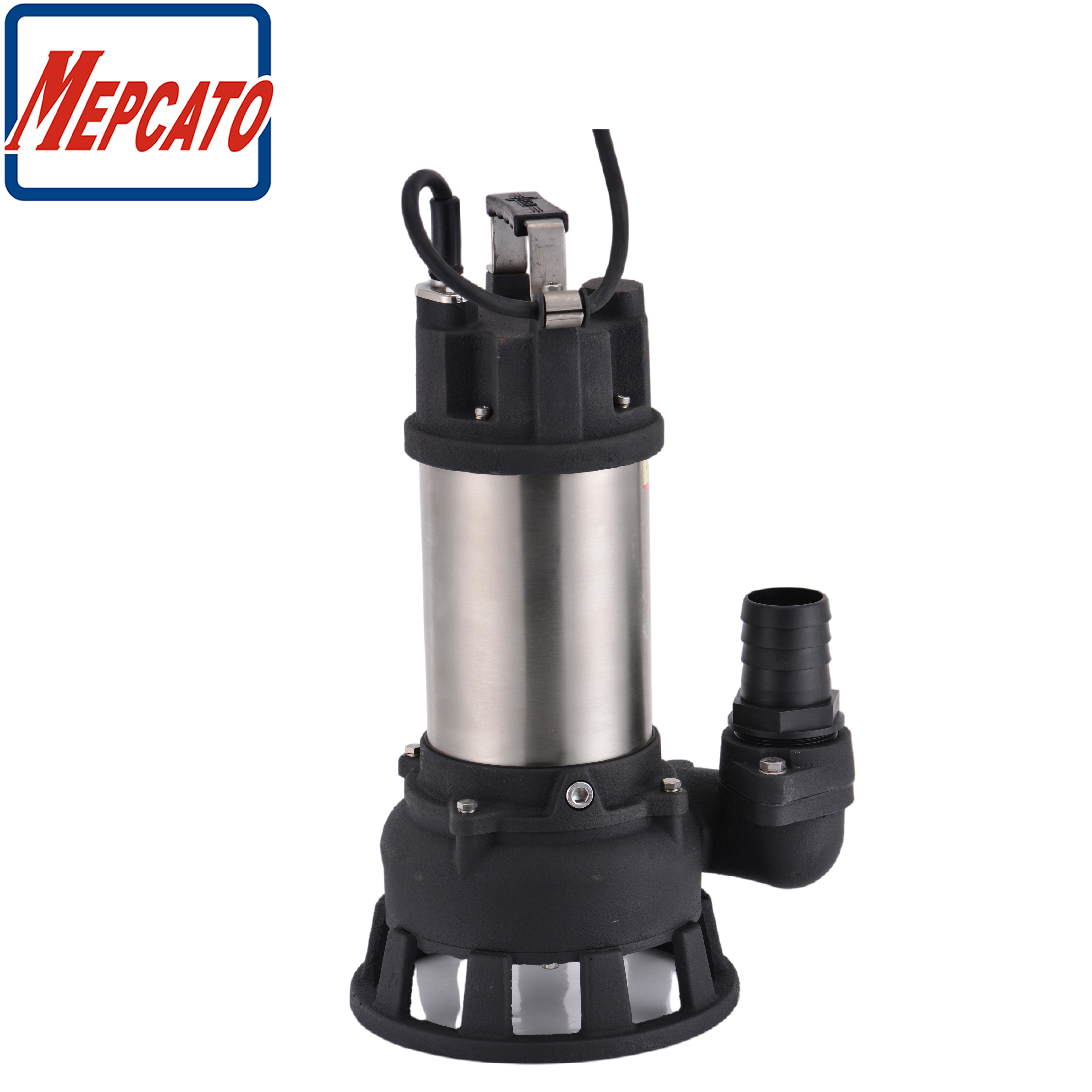 1HP Large Capacity Cast Iron Sewage Cutting Wastewater Discharge Submersible Water Pump with Cutting knife for Industrial Construction Sites