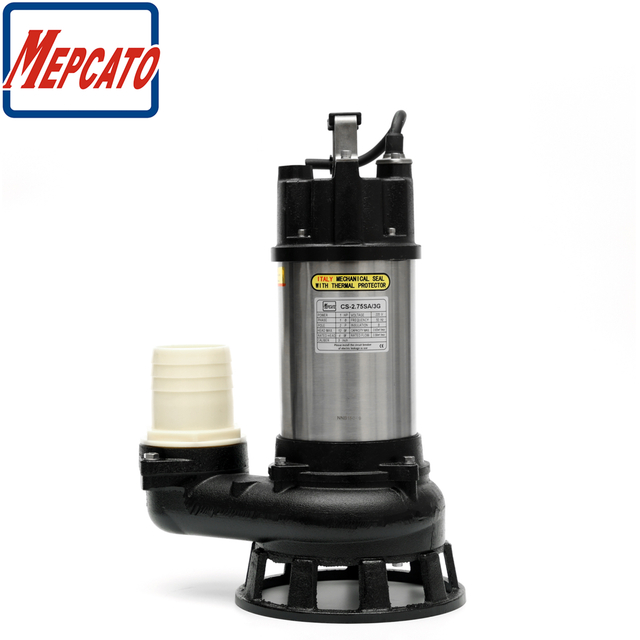 Large Flow Cast Iron Electric Submersible Waste Water Drainage Dewatering Pump with Cutter for Factory Plants Industrial Construction Sites