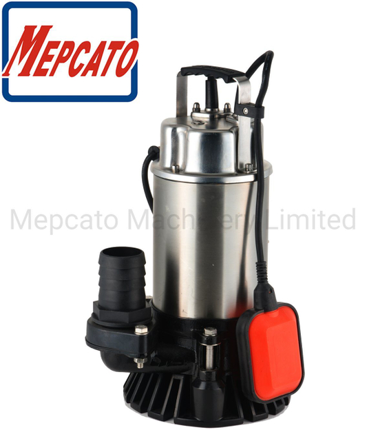 1HP Factory Construction Site Sewage Waste Water Discharge Stainless Steel Electric Submersible Water Drainage Pump with Vortex Impeller