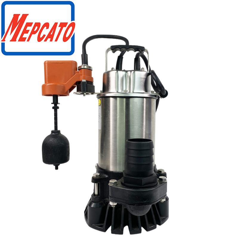 400W/750W Factory Sewage Waste Water Drainage Electric Stainless Steel Vortex Submersible Centrifugal Stirring Water Pump with Adjustable Floater