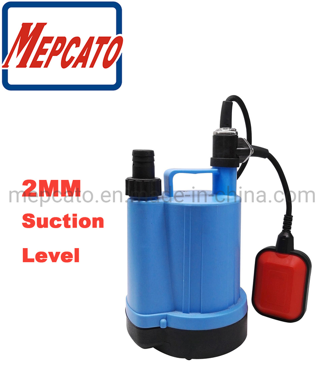 100W Low Level Drainage Small Plastic Automatic Electric Submersible Water Suction Pump with Float Switch for Pools Ponds Sumps Aquariums Cellars Basements