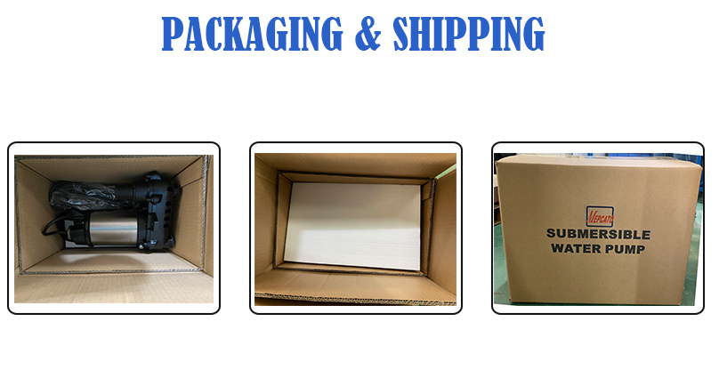 250W Utility Household Factory Sewage Waste Water Drainage Stainless Steel Electric Automatic Submersible Centrifugal Motor Water Pump with Strainer Base