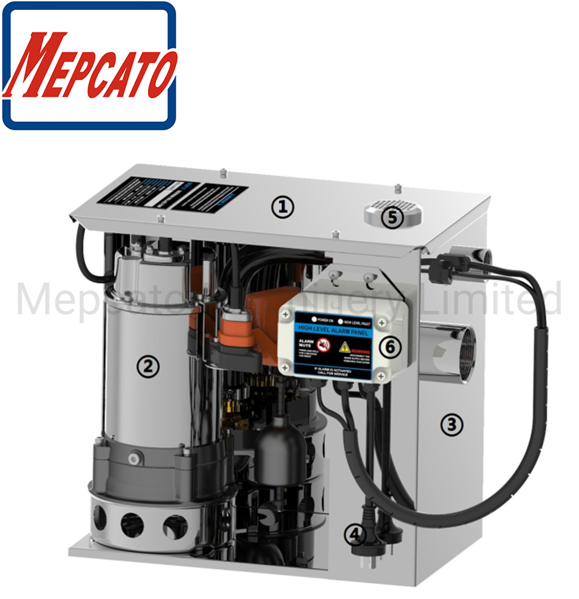 Domestic Household Quiet Heavy Duty Kitchen Restaurant Sewage Waste Water Trash Cutting Disposal Water Drainage Stainless Steel Pump with Casing