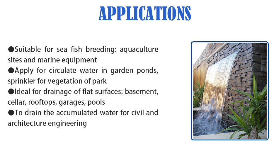 400W Large Flow Garden Ponds Pools Water Drainage Agriculture Irrigation Plastic Sea Water Centrifugal Submersible Pump with Float Switch