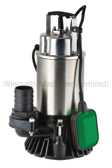 1HP Inox Stainless Steel Electric Vortex Slurry Stirring Submersible Muddy Sewage Water Drainage Centrifugal Pump for Construction Industrial Engineering Sites