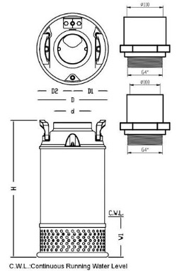 Large Flow Fishery Fish Breeding Sea Water Circulation Filter Stainless Steel Axial Flow Submersible Centrifugal Water Pump