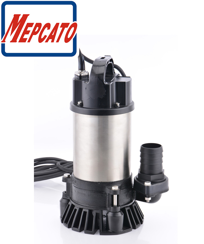 400W/750W Stainless Steel Sewage Drainage Electric Centrifugal Submersible Water Pump for Construction Engineering Muddy Slurry Waste Water Disposal